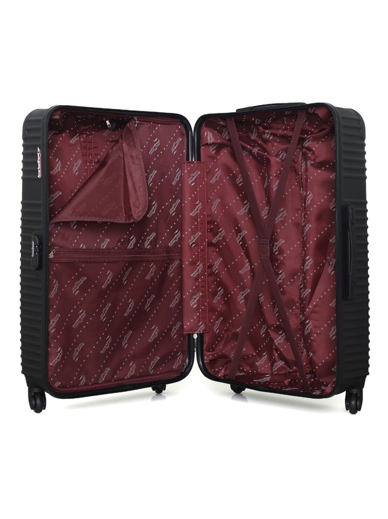 AMERICAN TRAVEL - Valise Grand Format MEMPHIS 75 cm 4 Roues Noir - Kiabi