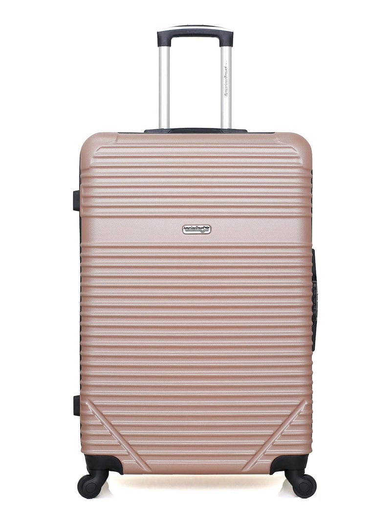 AMERICAN TRAVEL - Valise Grand Format MEMPHIS 75 cm 4 Roues Rose clair - Kiabi