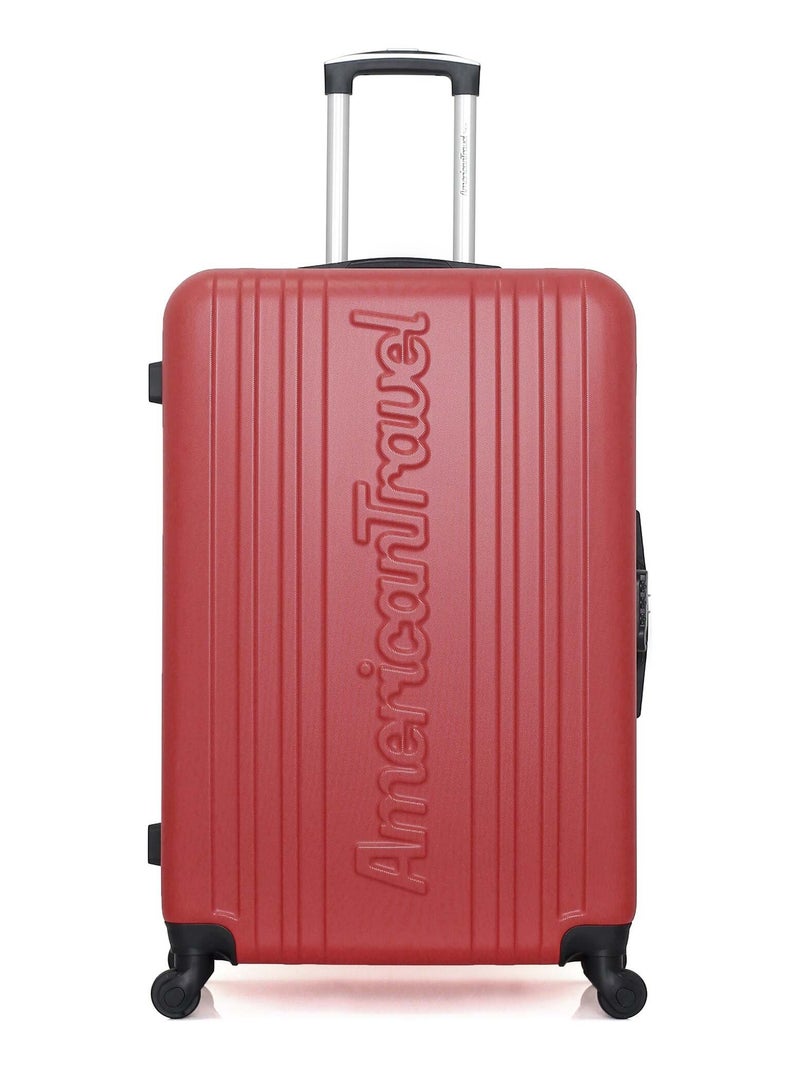 AMERICAN TRAVEL - Valise Grand Format SPRINGFIELD 75 cm 4 Roues Bordeaux - Kiabi