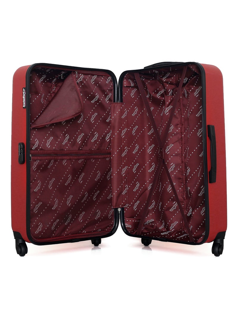 AMERICAN TRAVEL - Valise Grand Format SPRINGFIELD 75 cm 4 Roues Bordeaux - Kiabi