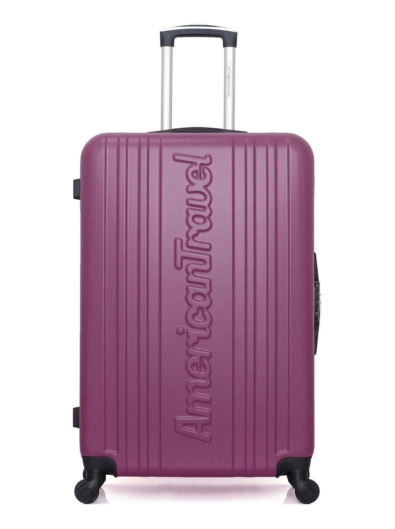AMERICAN TRAVEL - Valise Grand Format SPRINGFIELD 75 cm 4 Roues Violet prune - Kiabi