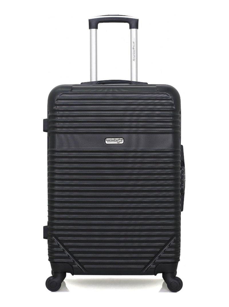 AMERICAN TRAVEL - Valise Weekend ABS MEMPHIS 4 Roues 65 cm Noir - Kiabi