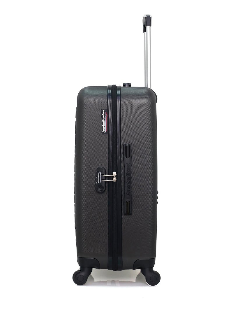 AMERICAN TRAVEL - Valise Weekend BRONX 65 cm 4 Roues Gris foncé - Kiabi