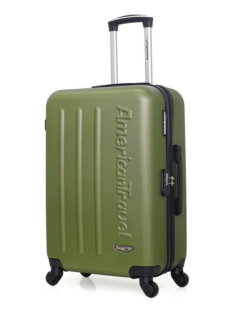 AMERICAN TRAVEL - Valise Weekend BRONX 65 cm 4 Roues Kaki - Kiabi