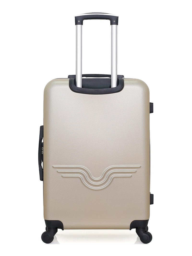 AMERICAN TRAVEL - Valise Weekend BROOKLYN 65 cm 4 Roues Beige - Kiabi