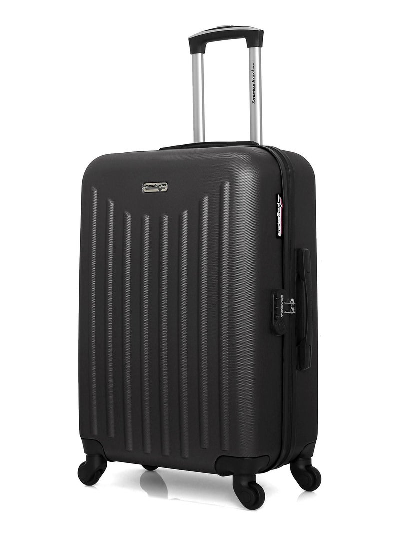 AMERICAN TRAVEL - Valise Weekend BROOKLYN 65 cm 4 Roues Gris foncé - Kiabi