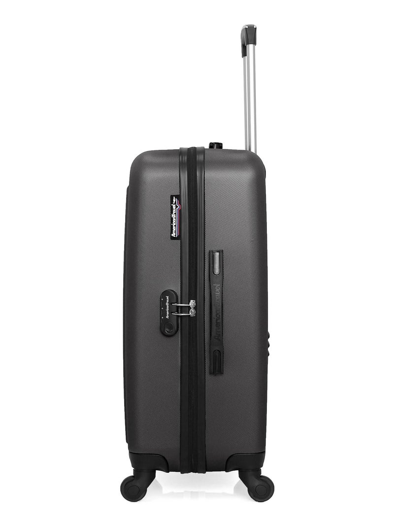 AMERICAN TRAVEL - Valise Weekend BROOKLYN 65 cm 4 Roues Gris foncé - Kiabi