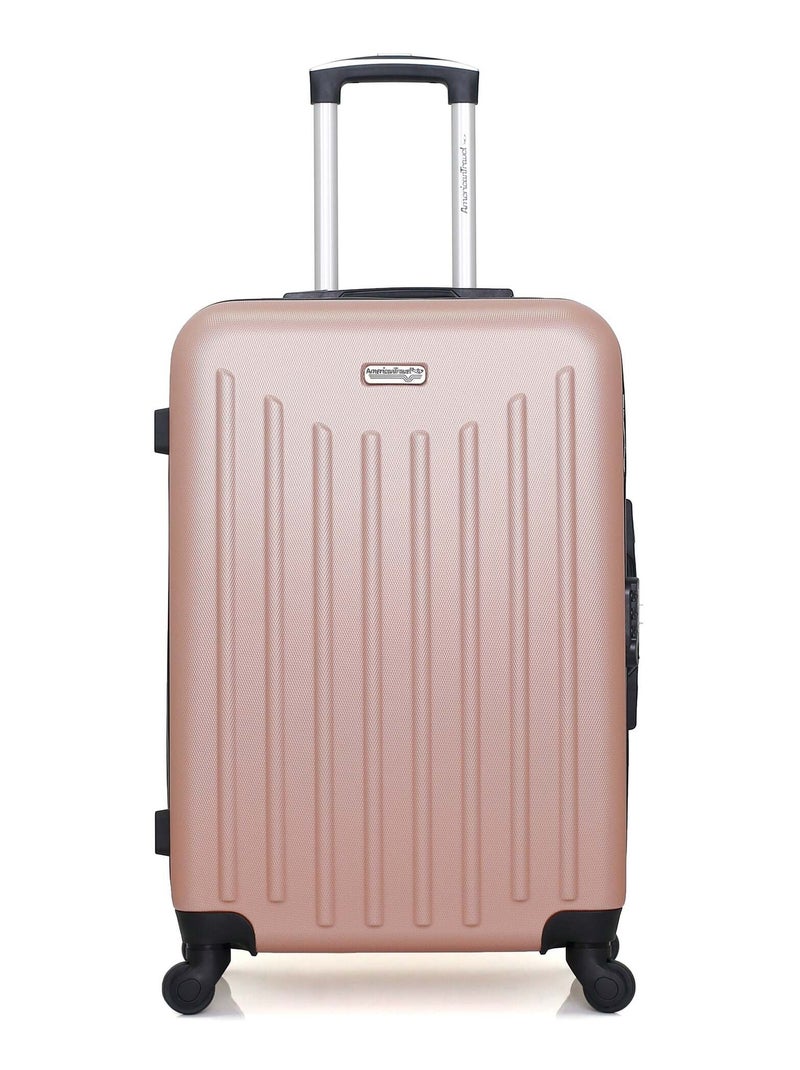 AMERICAN TRAVEL - Valise Weekend BROOKLYN 65 cm 4 Roues Rose clair - Kiabi