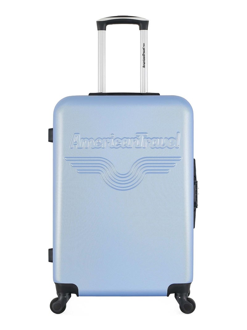 AMERICAN TRAVEL - Valise Weekend CHELSEA 65 cm 4 Roues Bleu clair - Kiabi
