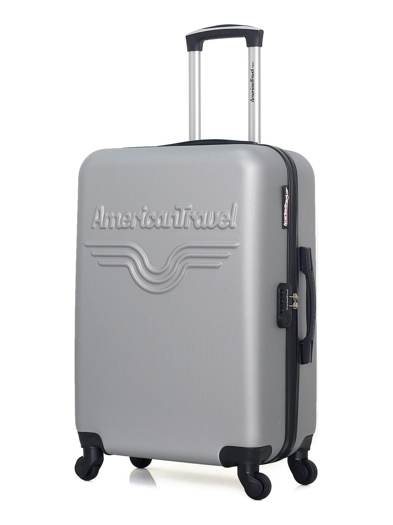 AMERICAN TRAVEL - Valise Weekend CHELSEA 65 cm 4 Roues Gris - Kiabi