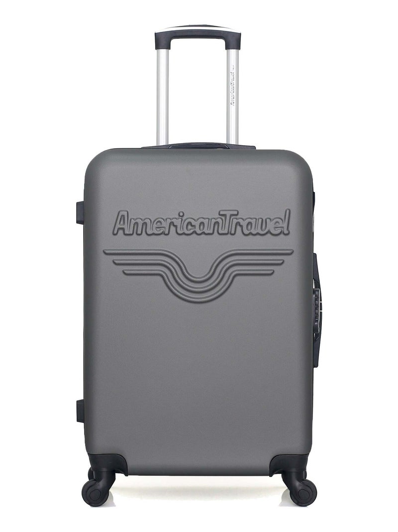AMERICAN TRAVEL - Valise Weekend CHELSEA 65 cm 4 Roues Gris foncé - Kiabi