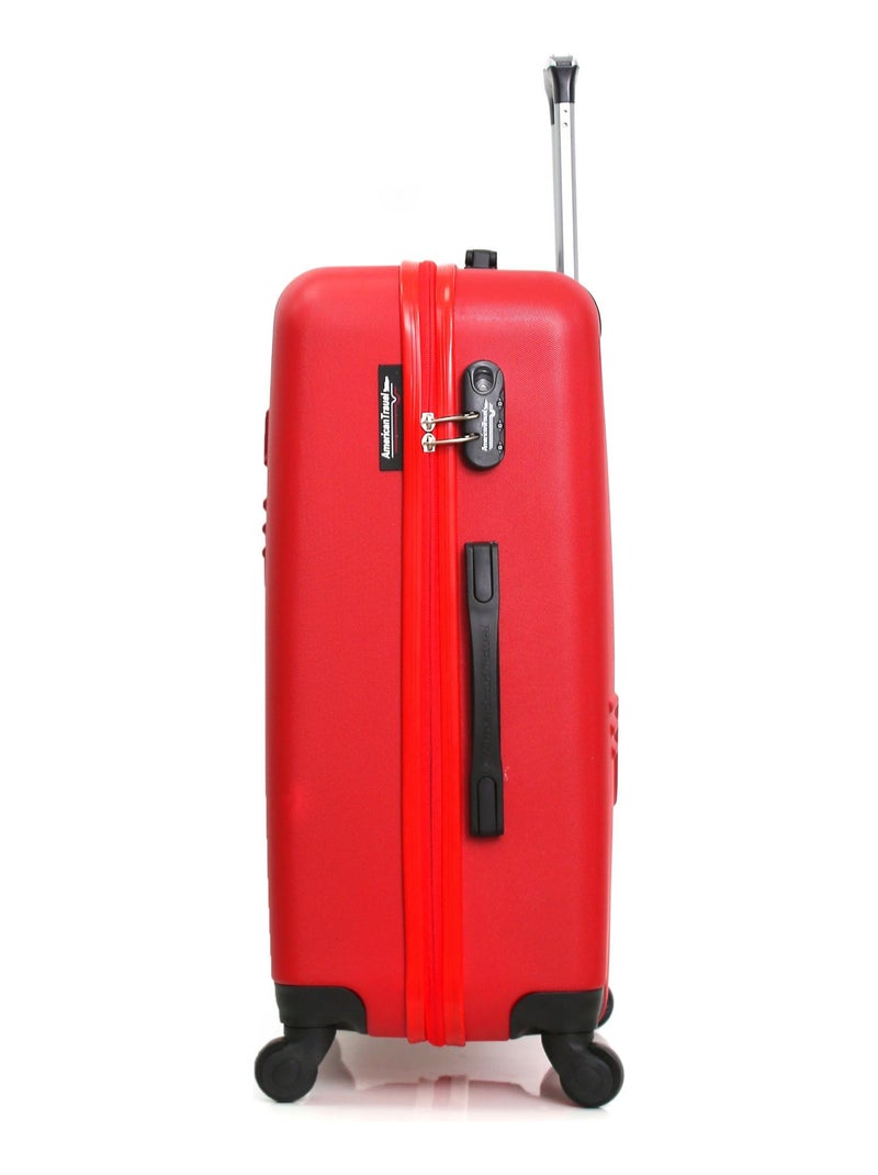 AMERICAN TRAVEL - Valise Weekend CHELSEA 65 cm 4 Roues Rouge - Kiabi