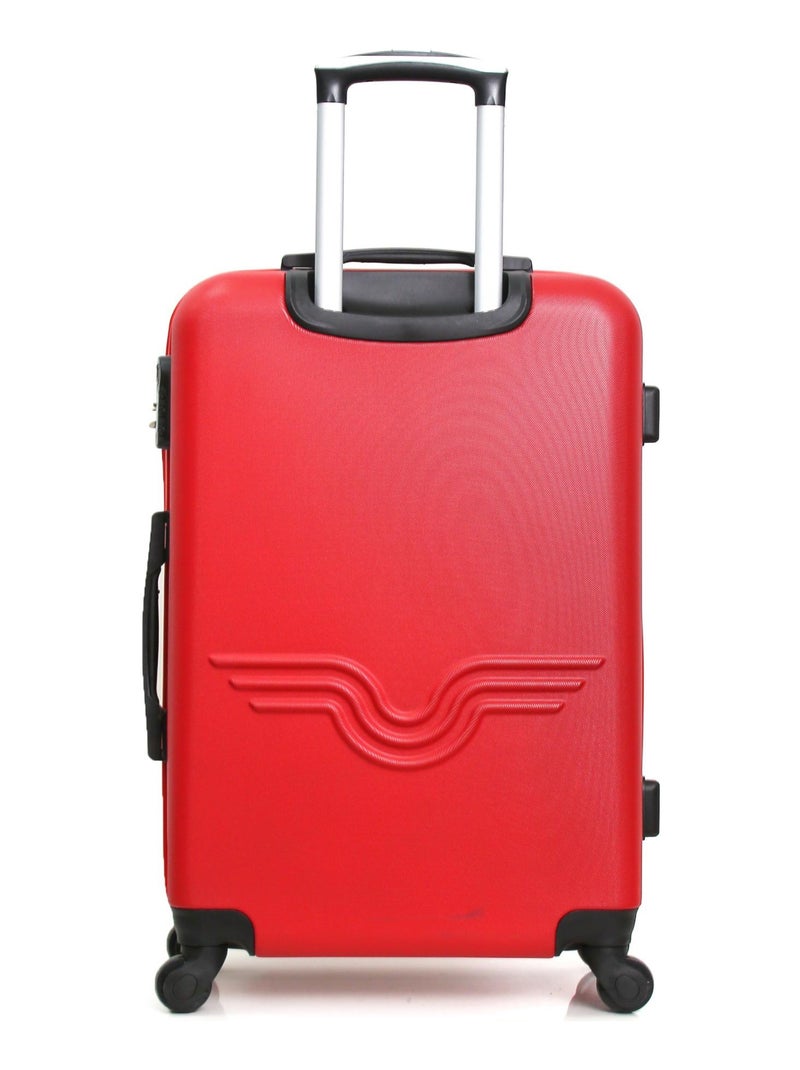AMERICAN TRAVEL - Valise Weekend CHELSEA 65 cm 4 Roues Rouge - Kiabi