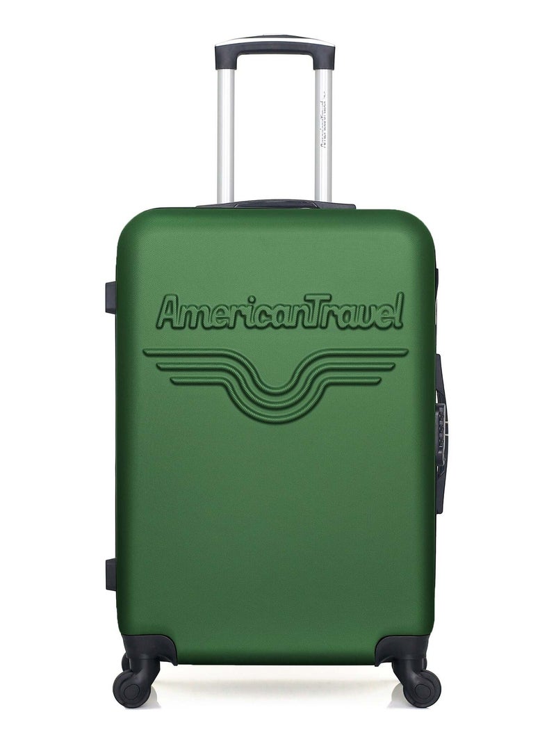 AMERICAN TRAVEL - Valise Weekend CHELSEA 65 cm 4 Roues Vert foncé - Kiabi