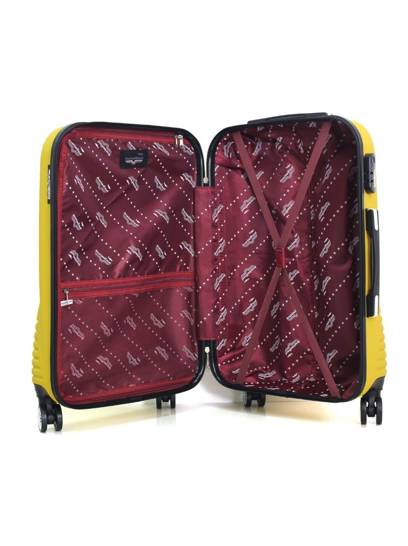 AMERICAN TRAVEL - Valise Weekend DC 65 cm 4 Roues Jaune - Kiabi