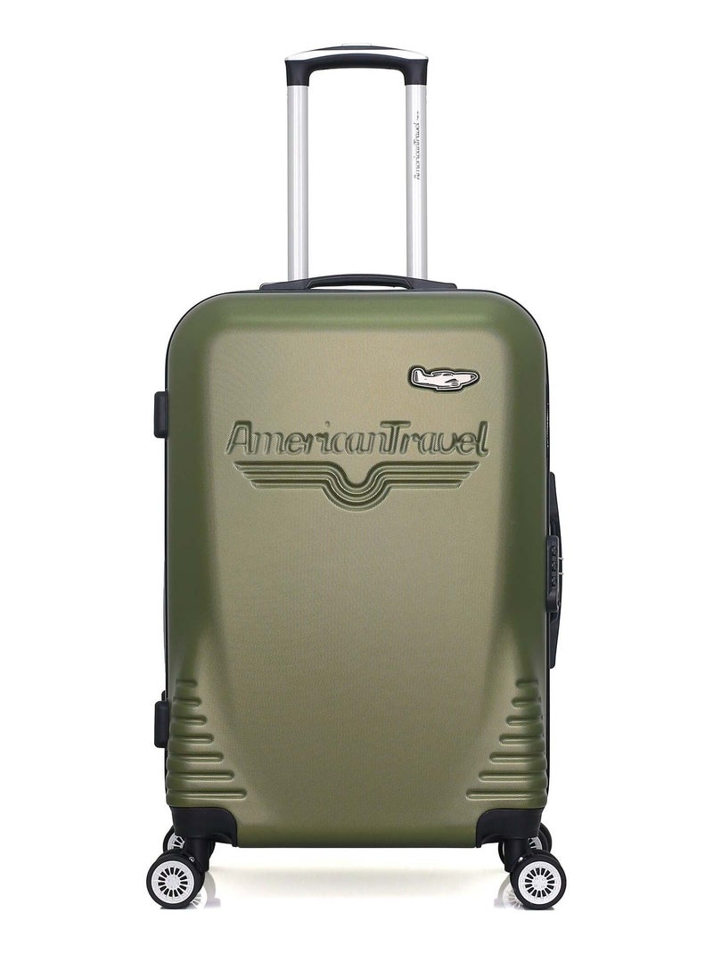 AMERICAN TRAVEL - Valise Weekend DC 65 cm 4 Roues Vert kaki - Kiabi