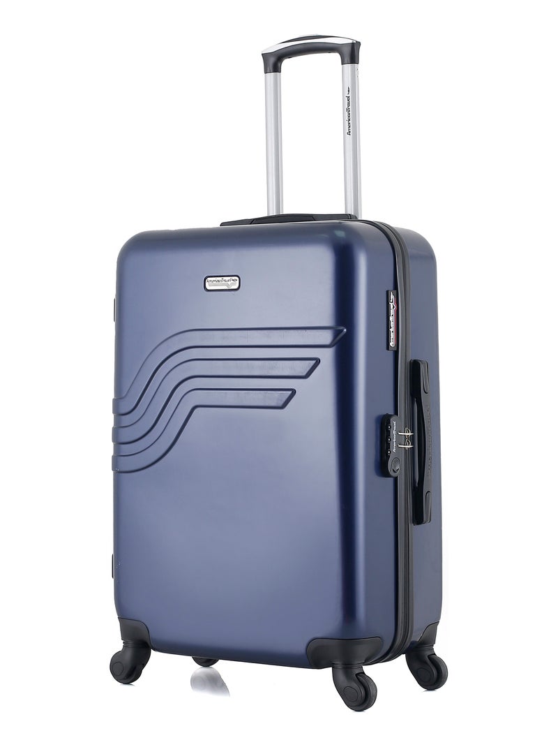 AMERICAN TRAVEL - Valise Weekend DETROIT 65 cm 4 Roues Bleu Bleu marine - Kiabi