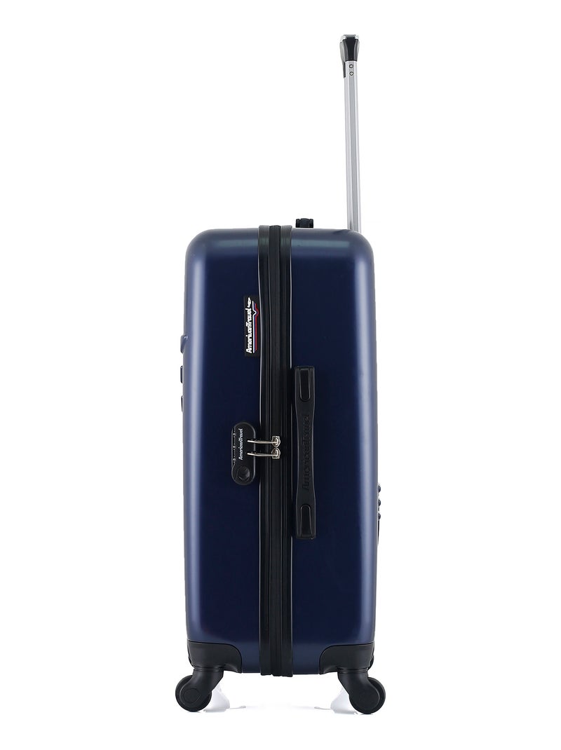 AMERICAN TRAVEL - Valise Weekend DETROIT 65 cm 4 Roues Bleu Bleu marine - Kiabi