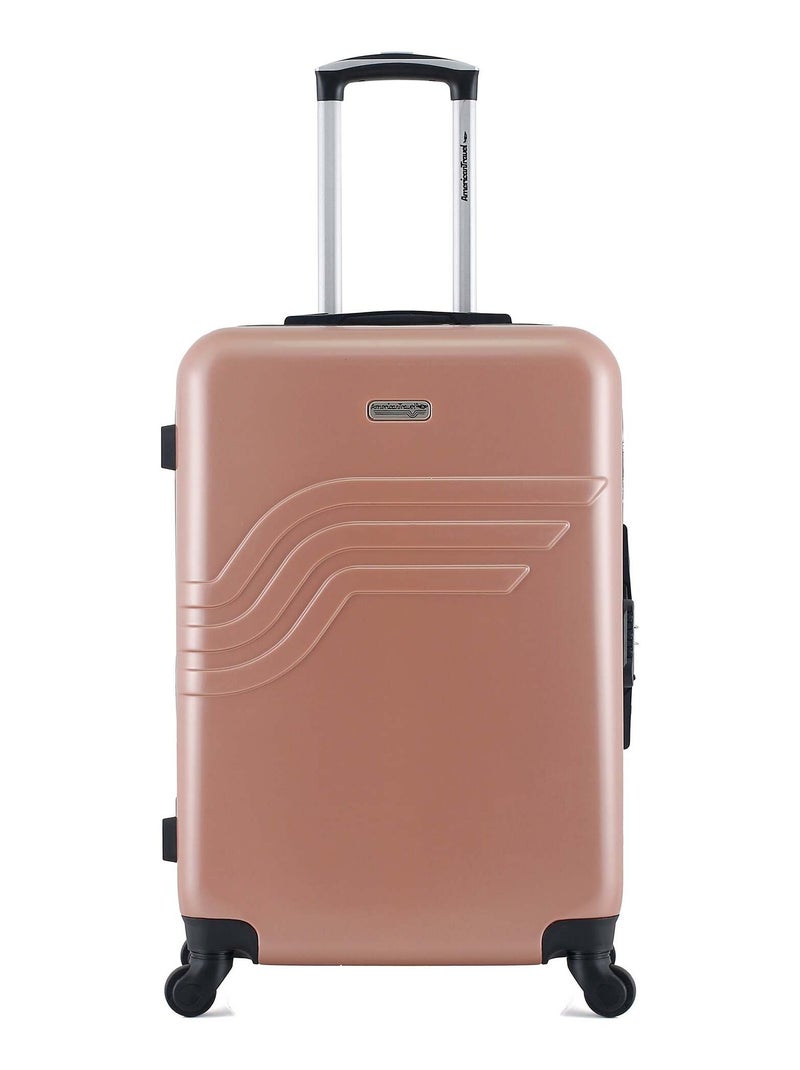 AMERICAN TRAVEL - Valise Weekend DETROIT 65 cm 4 Roues Rose clair - Kiabi