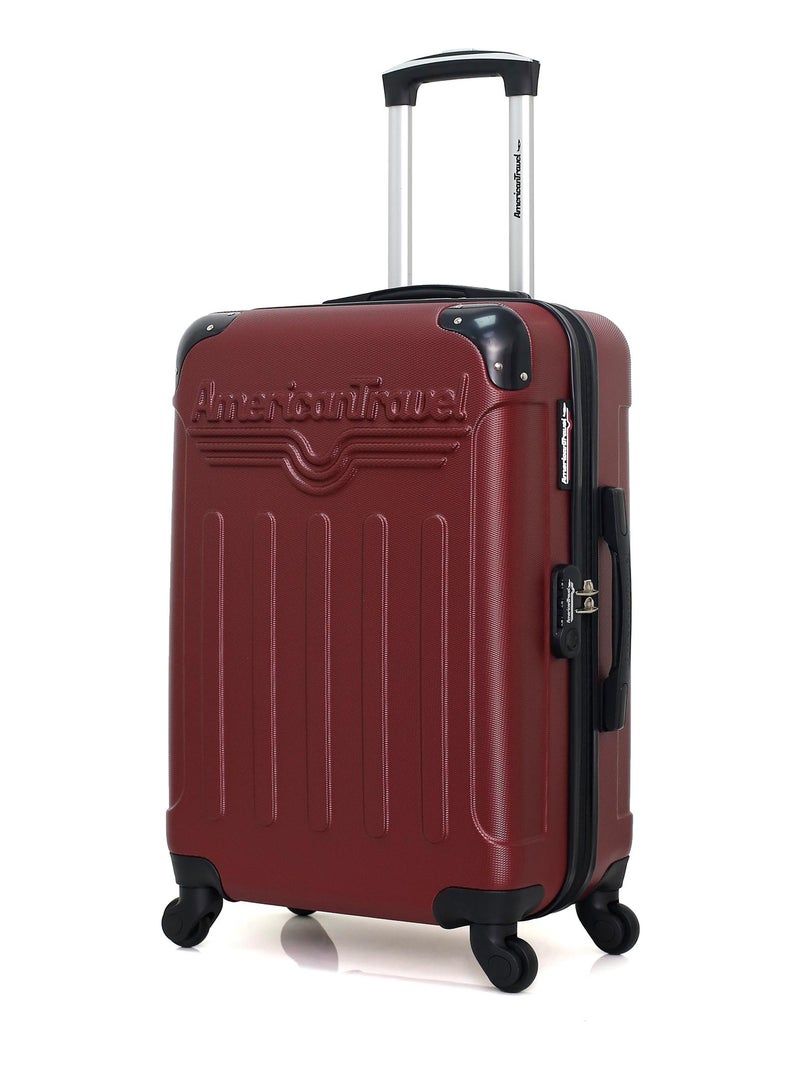 AMERICAN TRAVEL - Valise Weekend HARLEM-A 60 cm 4 Roues Bordeaux - Kiabi