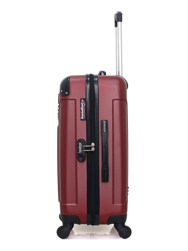 AMERICAN TRAVEL - Valise Weekend HARLEM-A 60 cm 4 Roues Bordeaux - Kiabi