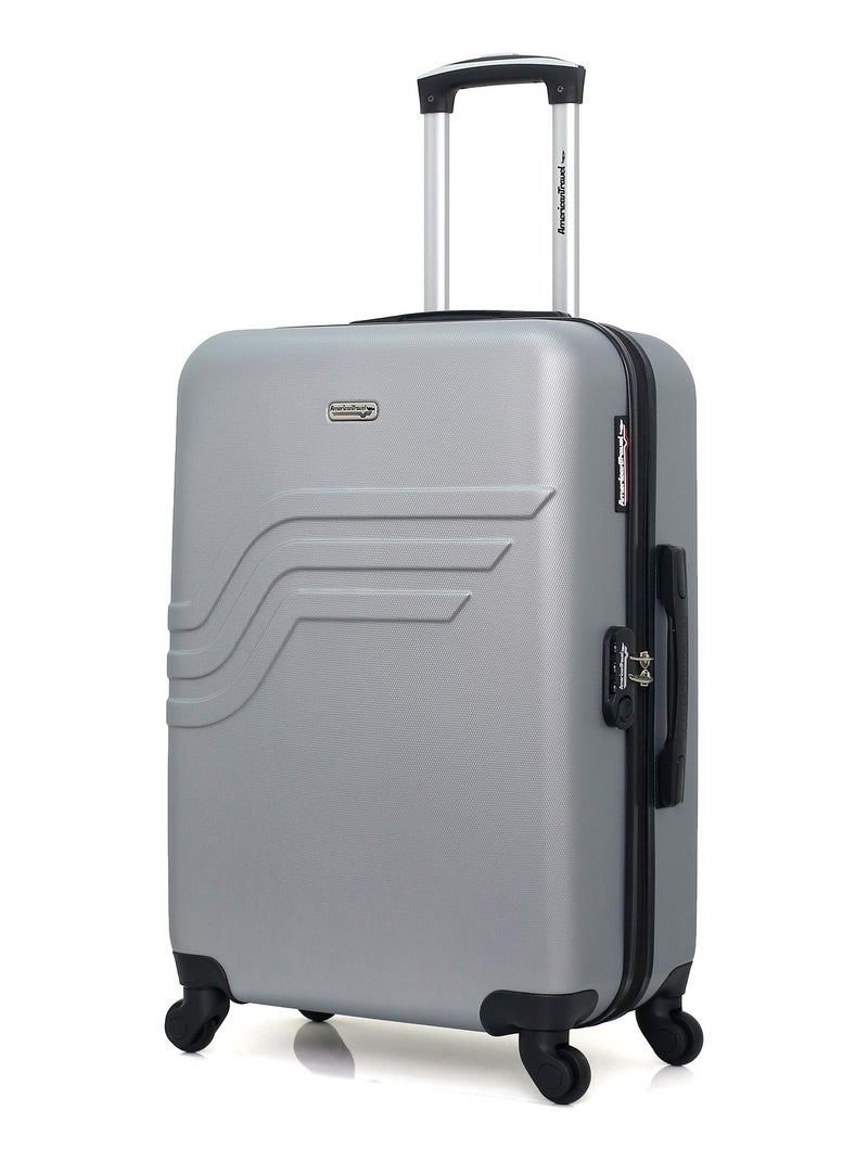 AMERICAN TRAVEL - Valise Weekend QUEENS 65 cm 4 Roues Gris - Kiabi