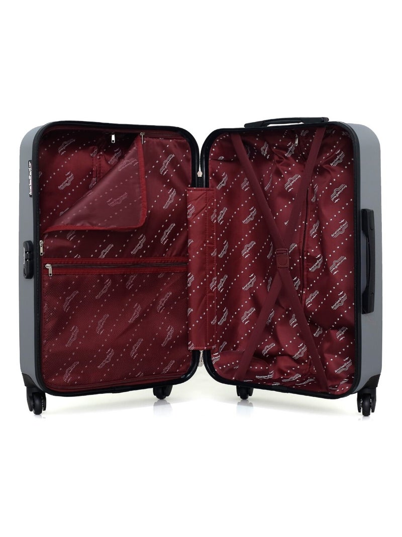 AMERICAN TRAVEL - Valise Weekend QUEENS 65 cm 4 Roues Gris - Kiabi