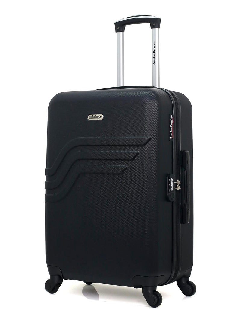 AMERICAN TRAVEL - Valise Weekend QUEENS 65 cm 4 Roues Noir - Kiabi