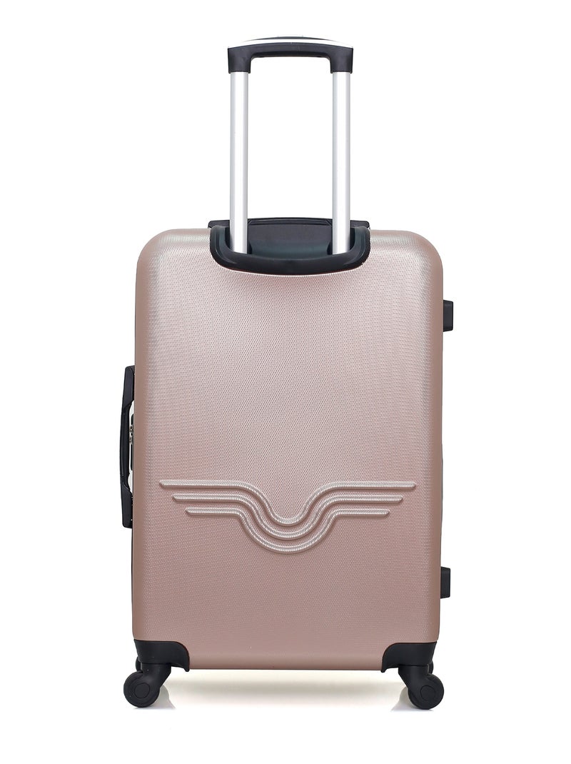 AMERICAN TRAVEL - Valise Weekend QUEENS 65 cm 4 Roues Rose Métal - Kiabi