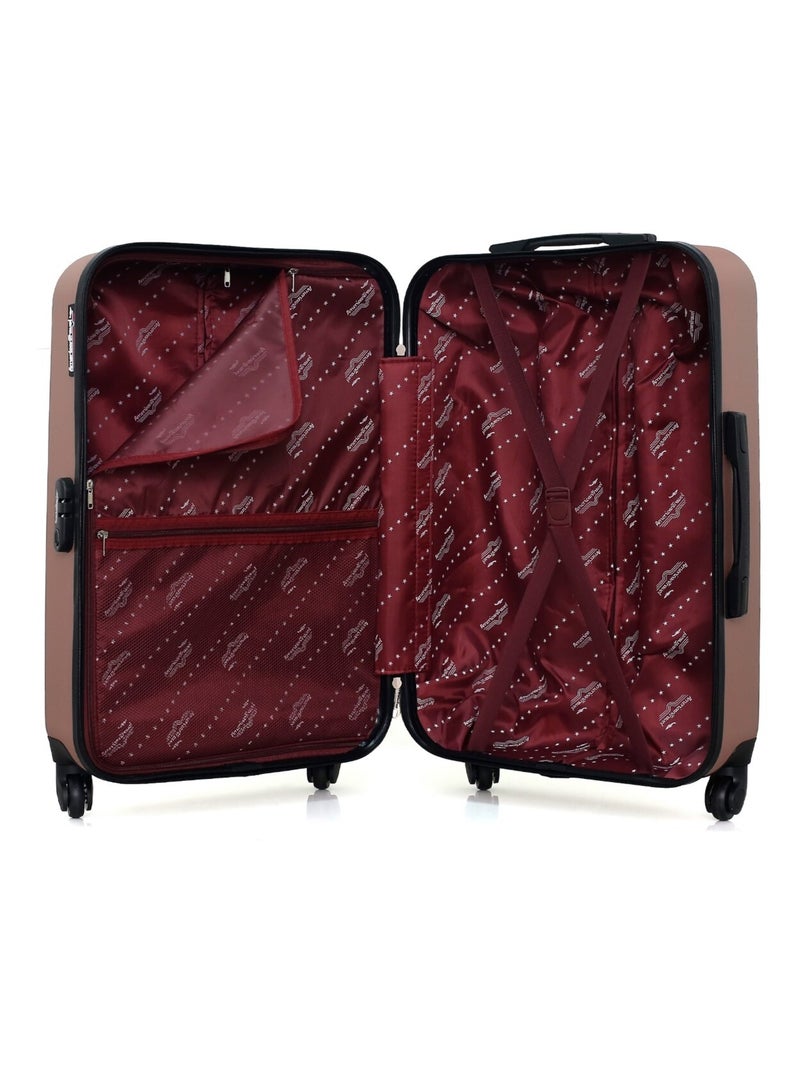 AMERICAN TRAVEL - Valise Weekend QUEENS 65 cm 4 Roues Rose Métal - Kiabi