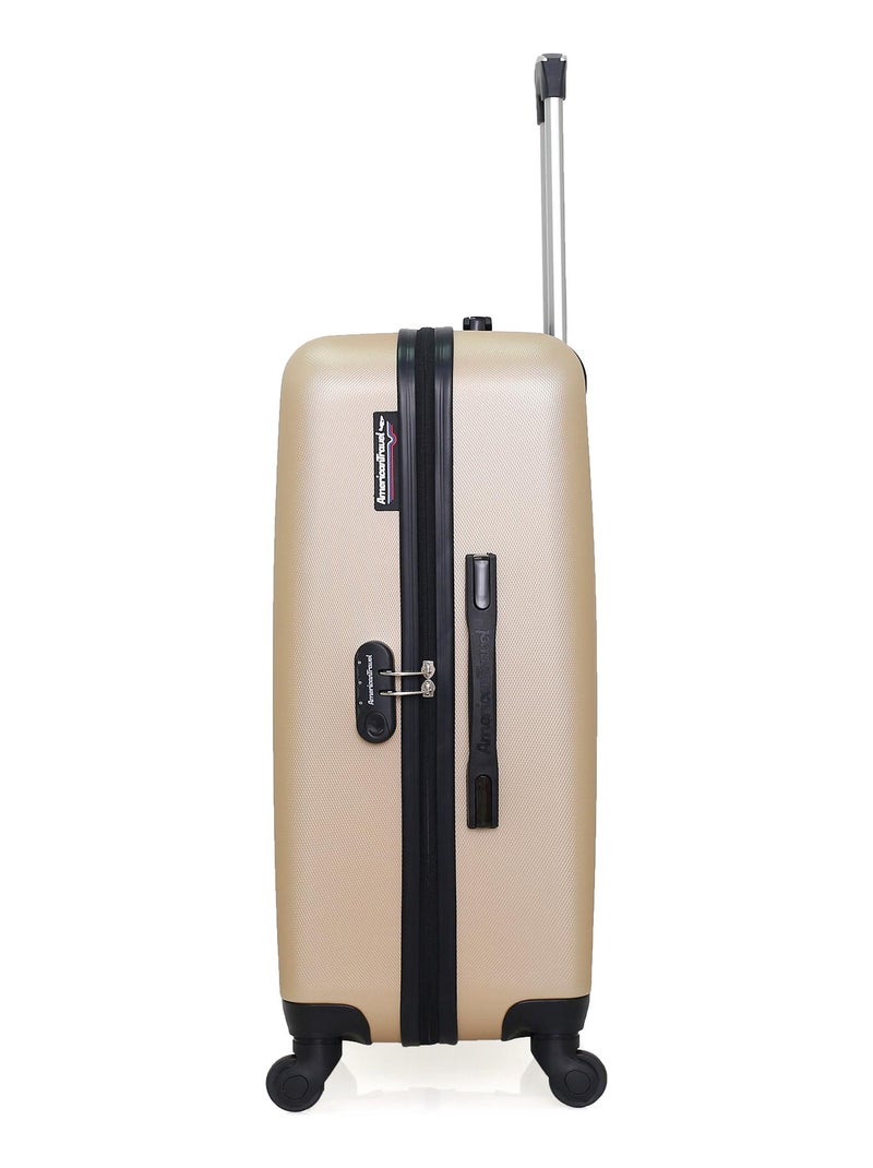 AMERICAN TRAVEL - Valise Weekend SPRINGFIELD 65 cm 4 Roues Beige - Kiabi