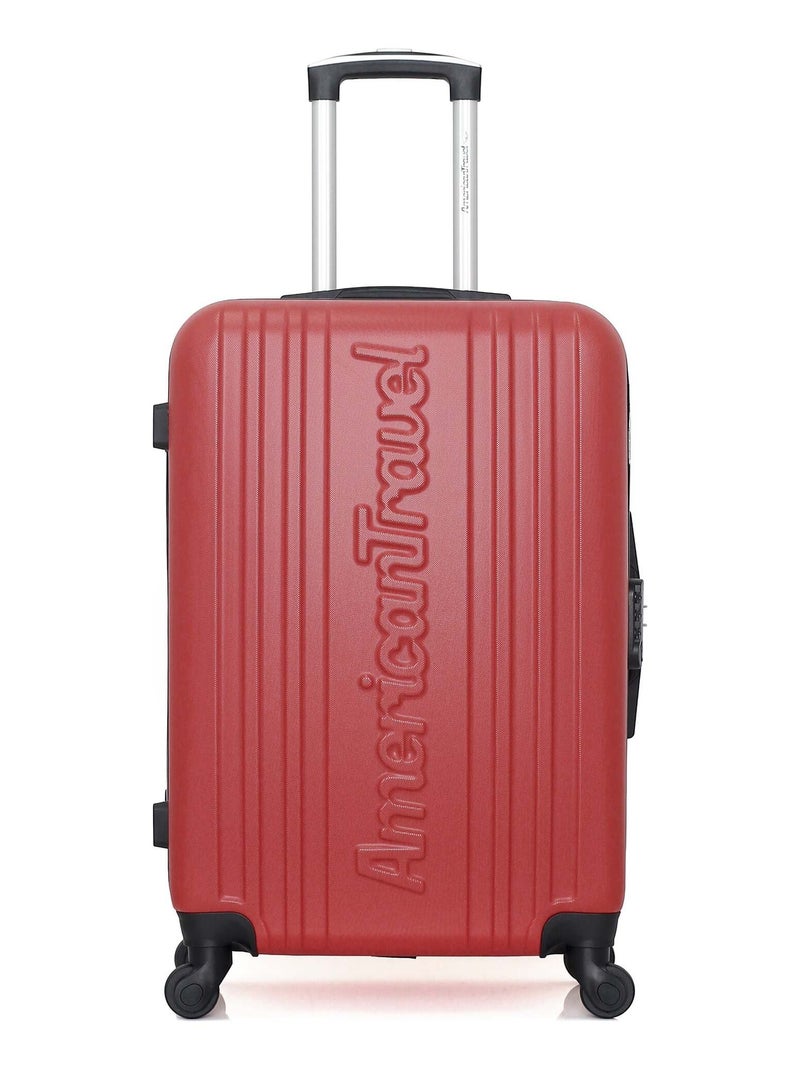 AMERICAN TRAVEL - Valise Weekend SPRINGFIELD 65 cm 4 Roues Bordeaux - Kiabi
