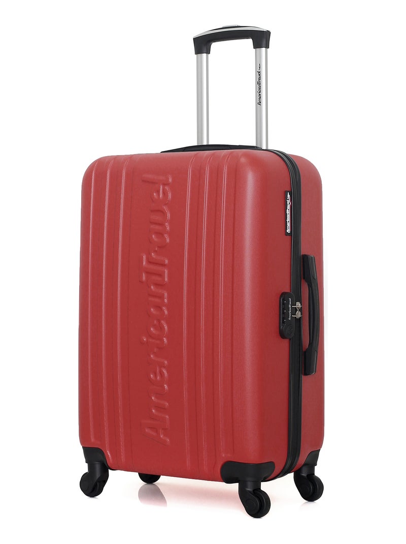 AMERICAN TRAVEL - Valise Weekend SPRINGFIELD 65 cm 4 Roues Bordeaux - Kiabi