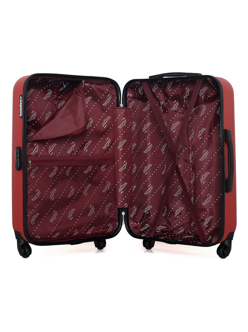 AMERICAN TRAVEL - Valise Weekend SPRINGFIELD 65 cm 4 Roues Bordeaux - Kiabi