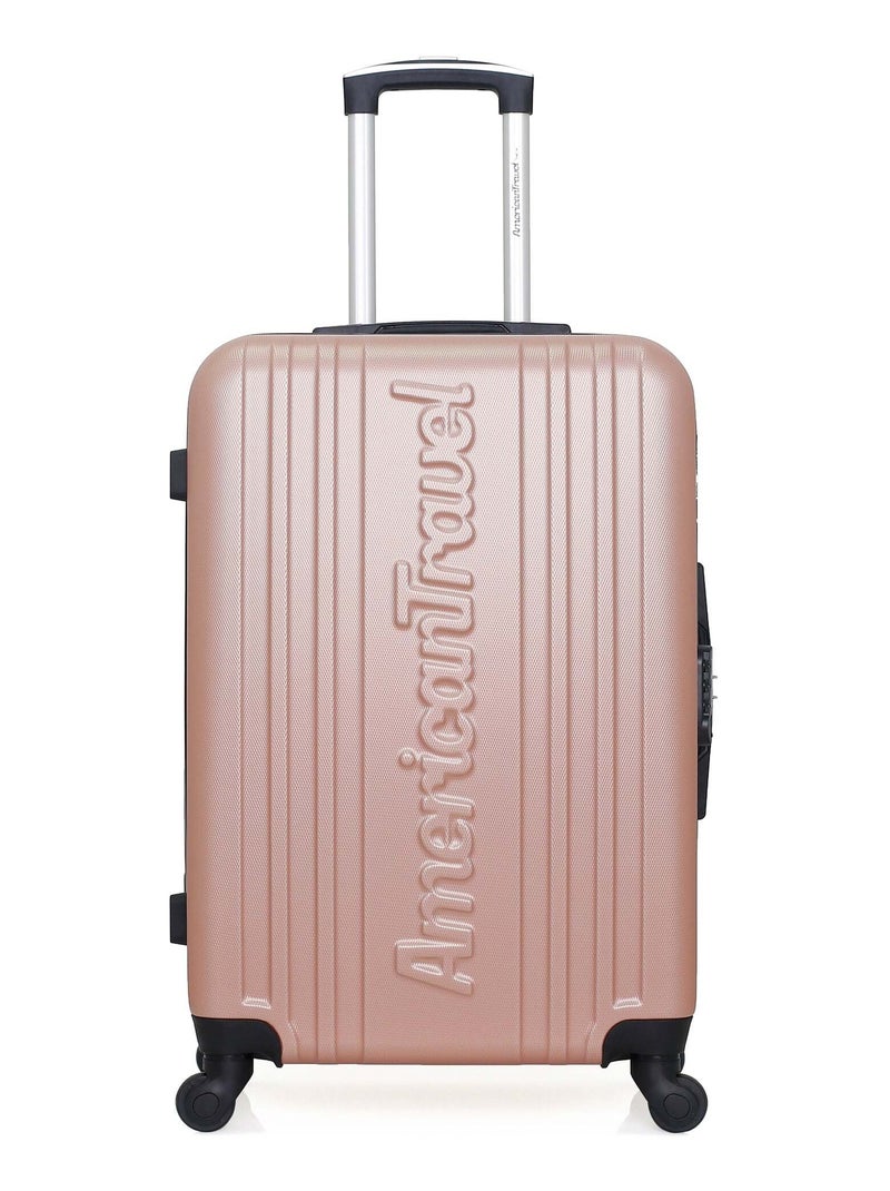 AMERICAN TRAVEL - Valise Weekend SPRINGFIELD 65 cm 4 Roues Rose clair - Kiabi
