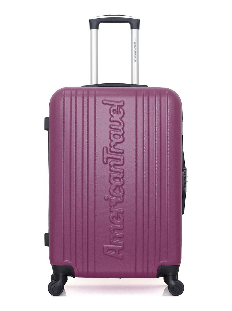 AMERICAN TRAVEL - Valise Weekend SPRINGFIELD 65 cm 4 Roues Violet prune - Kiabi