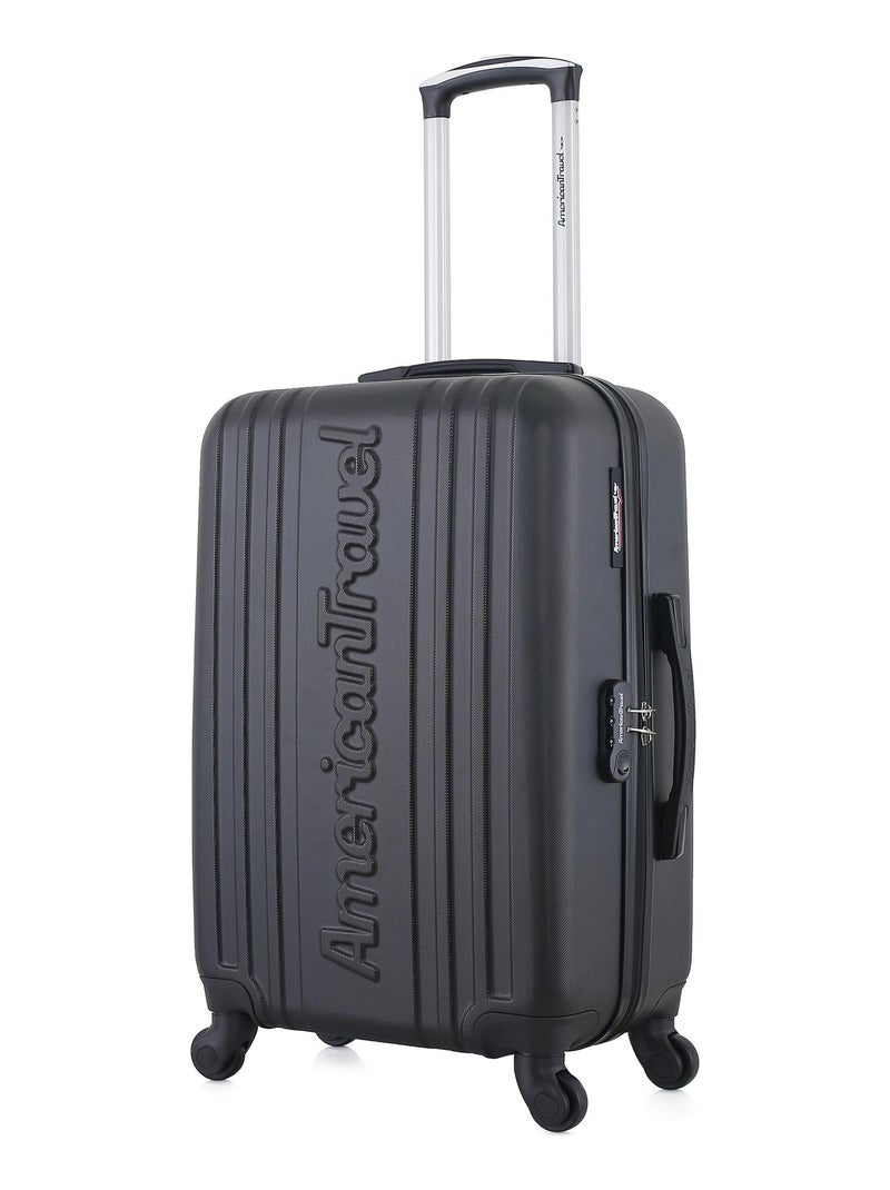AMERICAN TRAVEL - Valise Weekend SPRINGFIELD-A 60 cm 4 Roues Noir - Kiabi