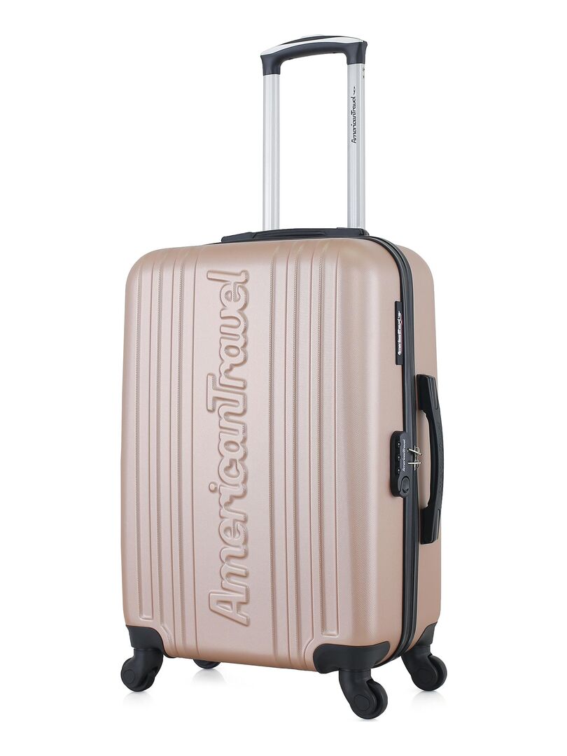 AMERICAN TRAVEL - Valise Weekend SPRINGFIELD-A 60 cm 4 Roues - Rose ...