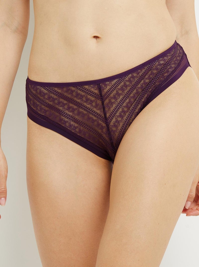 Amour culotte dentelle Violet prune - Kiabi