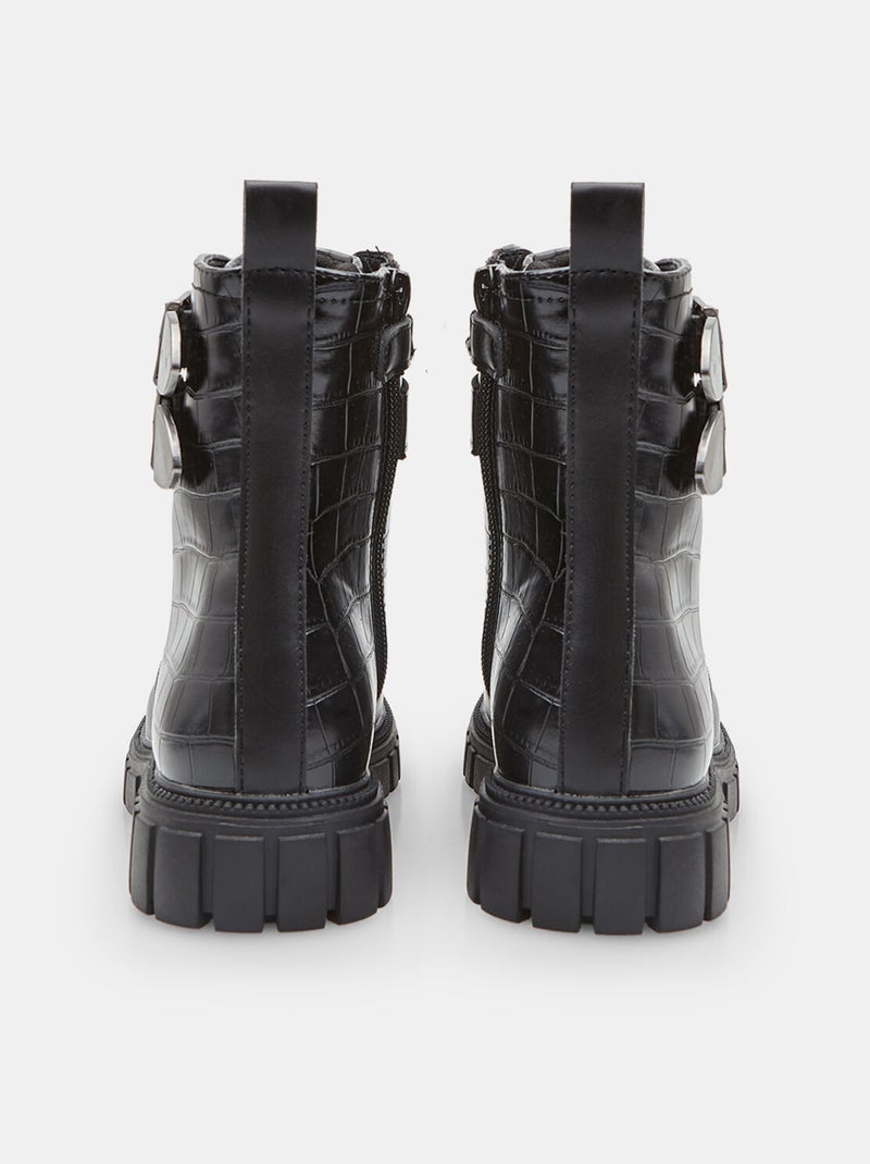 Anfibios avec boucles et imprimé crocodile Bata Noir - Kiabi