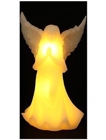 Ange en cire lumineux ailes deployees de noel