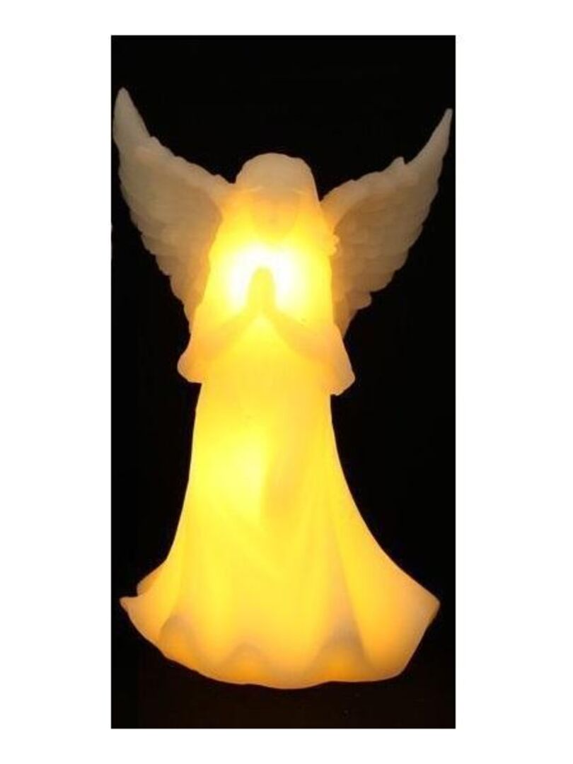 Ange en cire lumineux ailes deployees de noel - Jaune - Kiabi - 19.90€