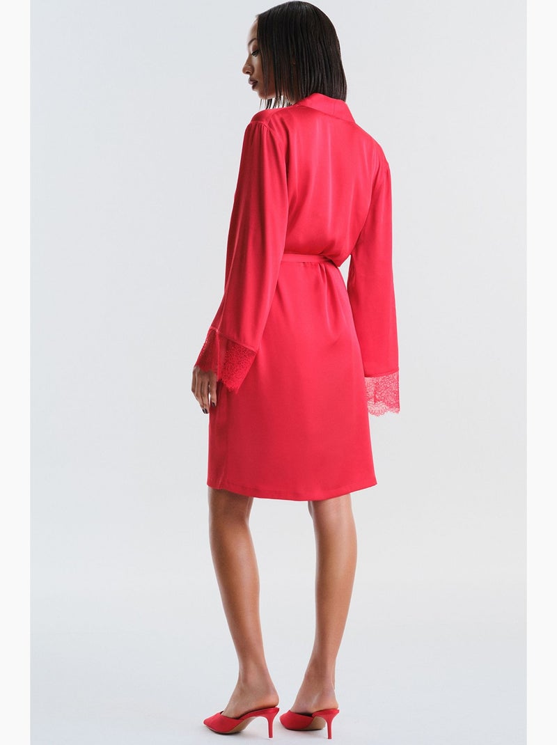 Ange peignoir collection privee penti Rouge - Kiabi