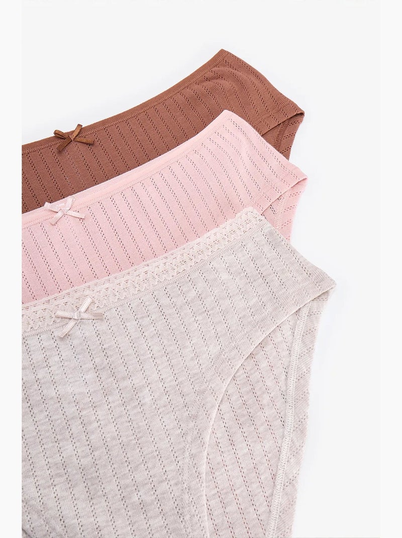Angel wing pointel lot de 3 hipster penti Marron/Rose - Kiabi