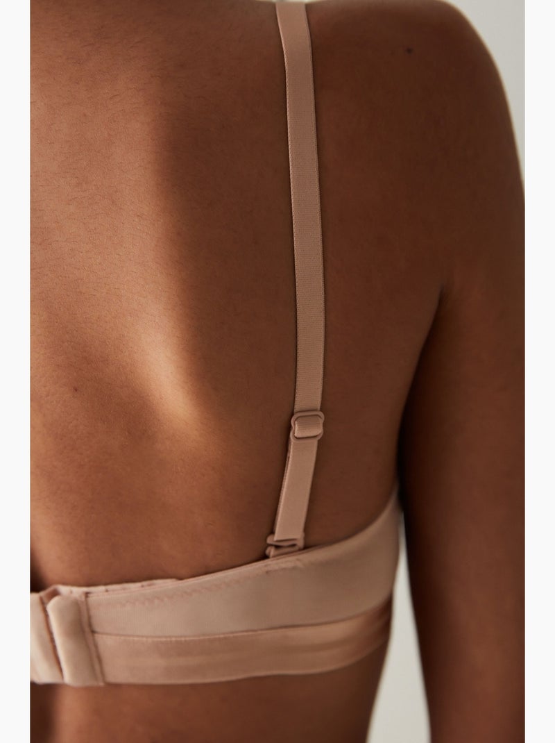 Angelina soutien-gorge bandeau push-up à armatures penti Beige argile - Kiabi