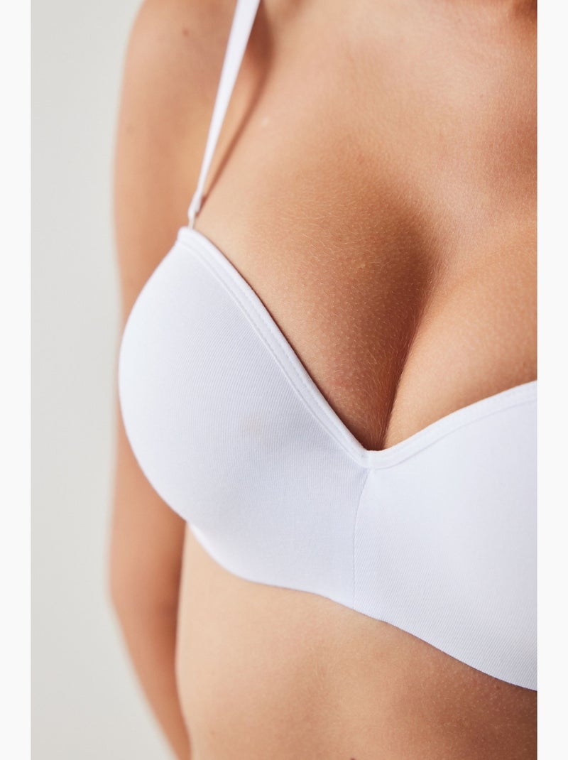 Angelina soutien-gorge bandeau push-up à armatures penti Blanc - Kiabi
