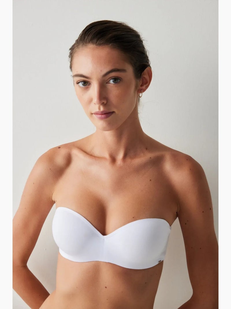 Angelina soutien-gorge bandeau push-up à armatures penti Blanc - Kiabi