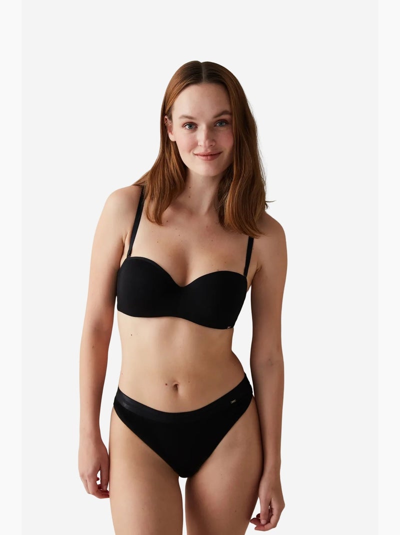 Angelina soutien-gorge bandeau push-up à armatures penti Noir - Kiabi