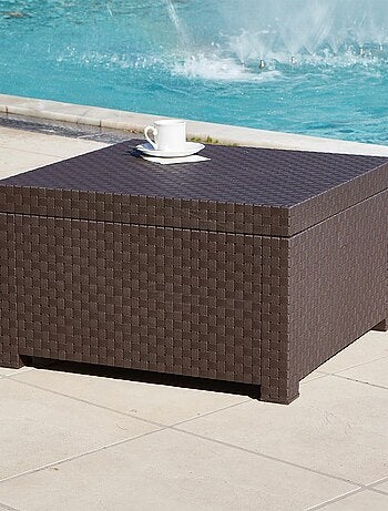 ANKARA Salon de jardin 2 places effet résine tressée gris