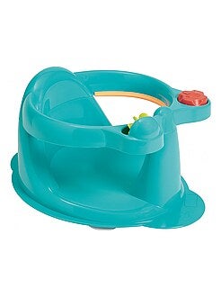 Siège De Bain Pour Bébé 6-18 Mois Avec Ventouses Antidérapantes - Anneau De Bain Sécurisé, Dimensions 32x32x21 Cm, En PP Et Tissu